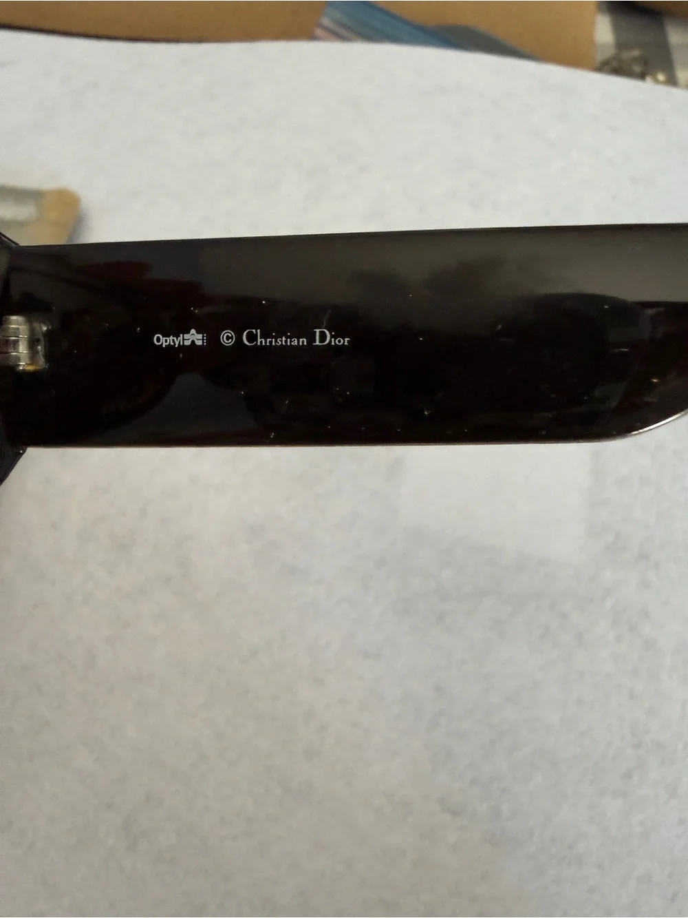 Dior Men's Amber/Black Rectangular Sunglasses
